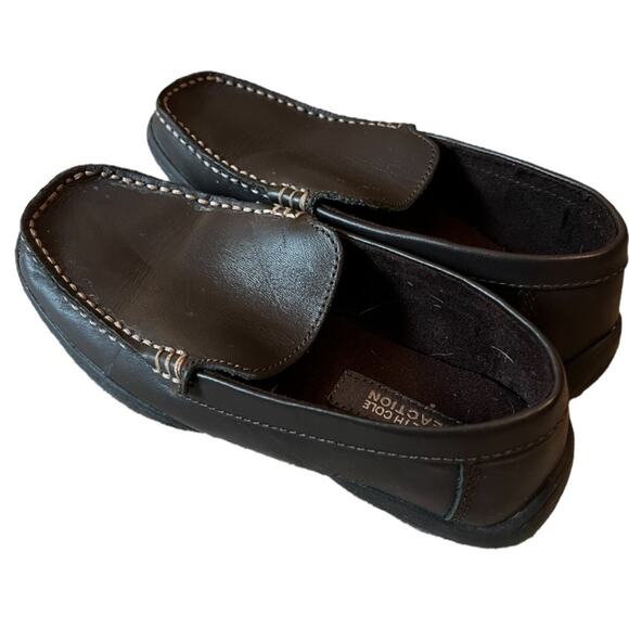 Kenneth Cole Reaction Brown Leather Driving Loafer Size 2.5 - Comfort Slip-On - Picture 2 of 3